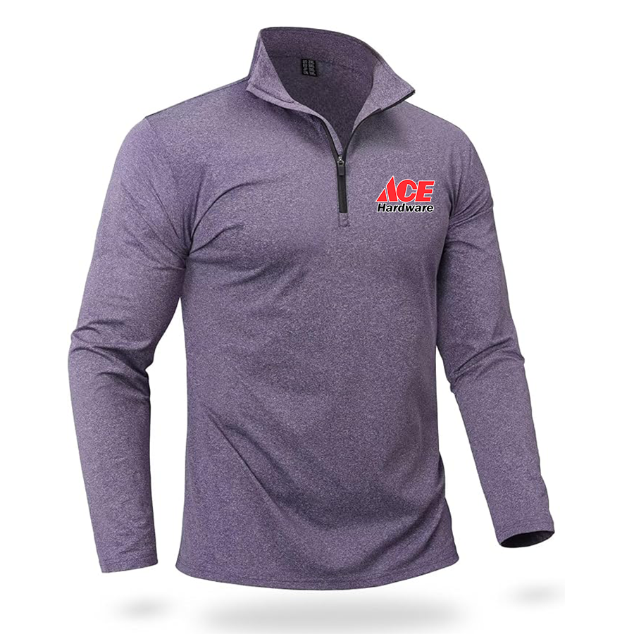 Men's Ace Quarter Zip Pullover Premium Fleece Lined Heather Long Sleeve Golf Shirts Midweight 1/4 Half Zip Sweatshirts