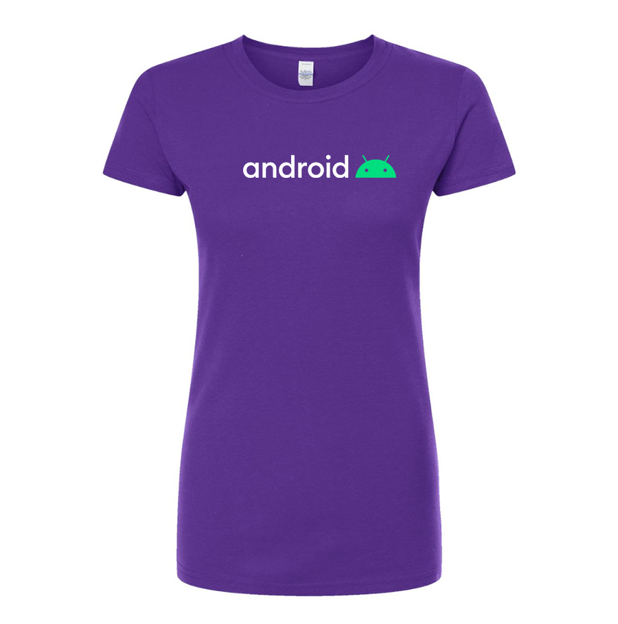 Women's Android Round Neck T-Shirt