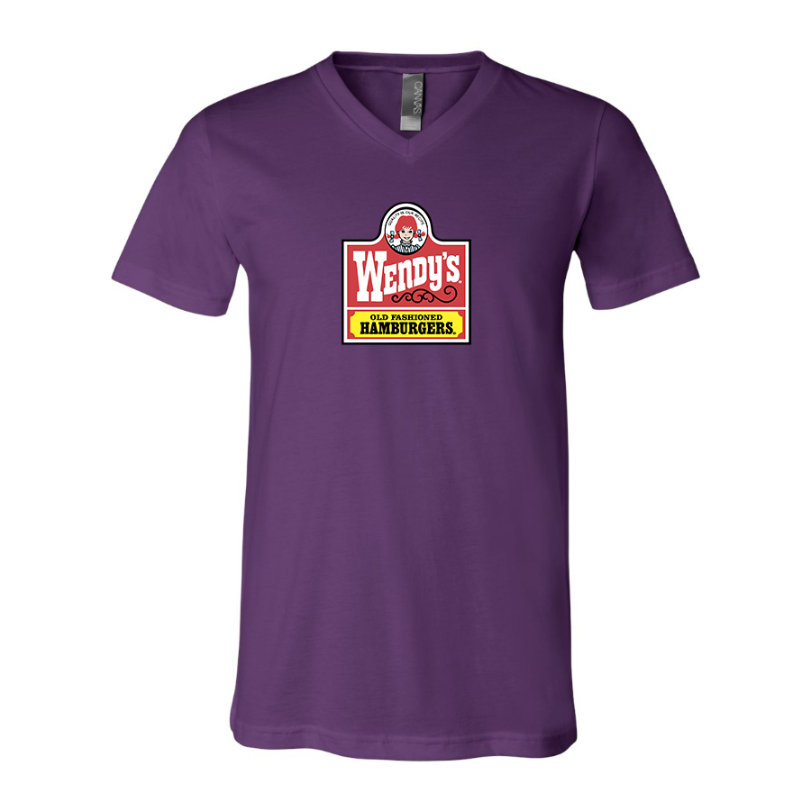 Men's Wendy's BELLA CANVAS Jersey V-Neck Tee