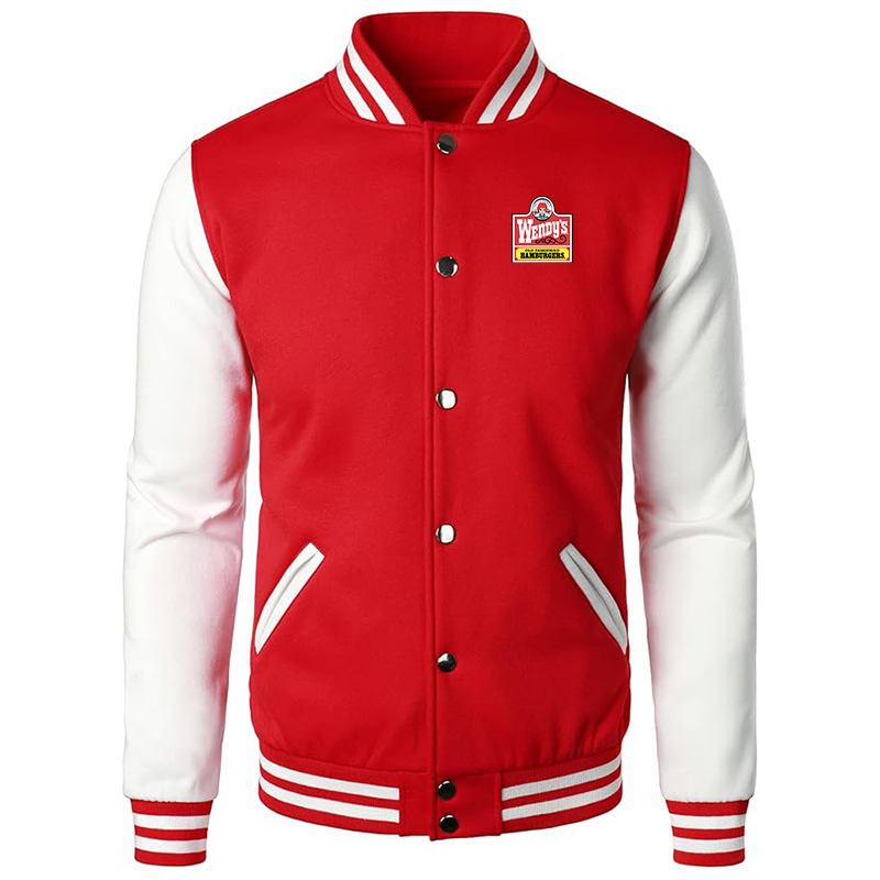 Men's Wendy's Varsity Baseball Jacket Cotton Blend Letterman Jackets