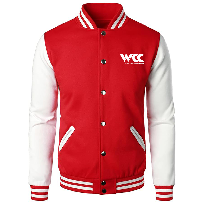 Men's West Coast Conference Varsity Baseball Jacket Cotton Blend Letterman Jackets