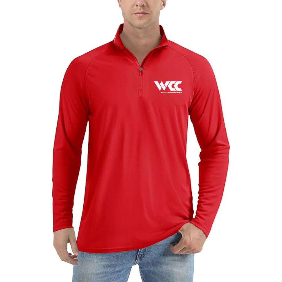 Men's West Coast Conference Lightweight Quarter-Zip Athletic Shirt Long Sleeve Performance Wear