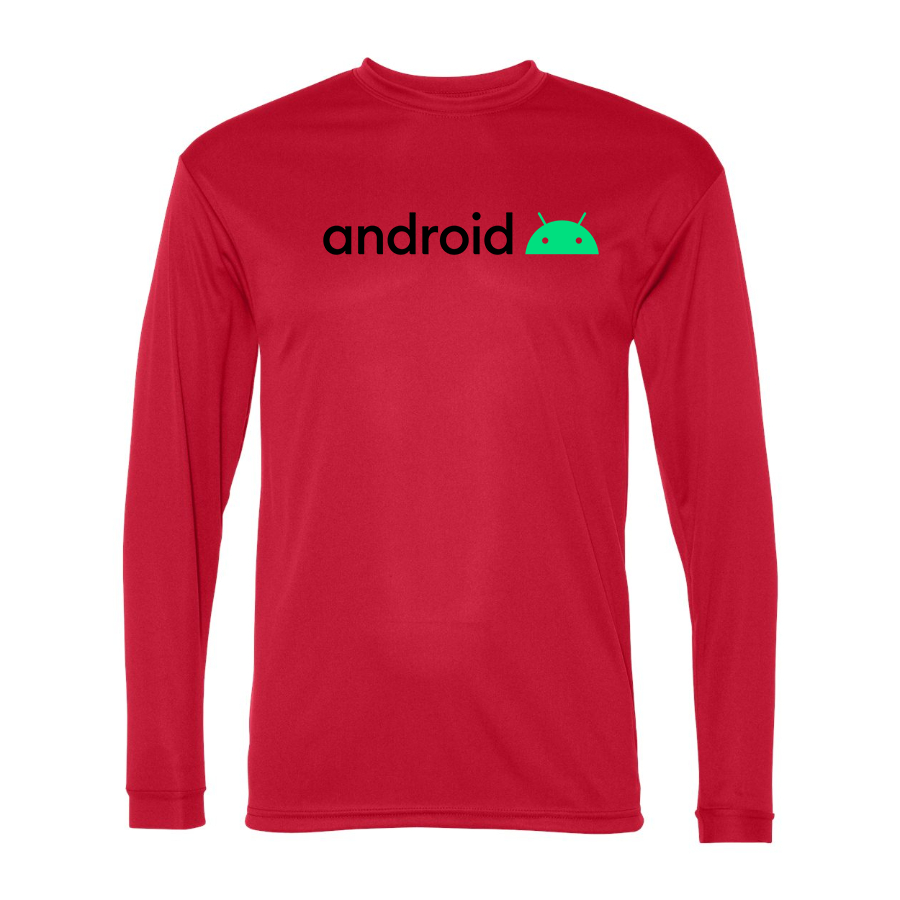 Men's Android Polyester Long Sleeve T-Shirt