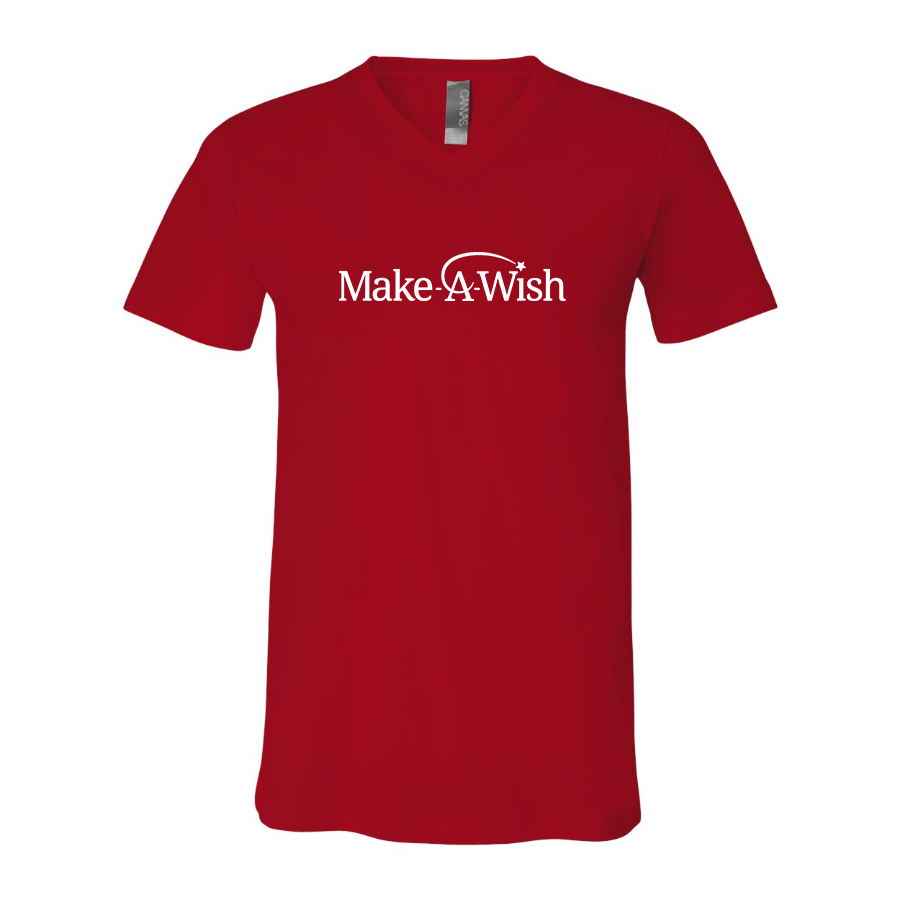 Men's Make-A-Wish BELLA CANVAS Jersey V-Neck Tee