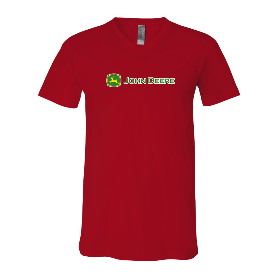 Men's John Deere BELLA CANVAS Jersey V-Neck Tee