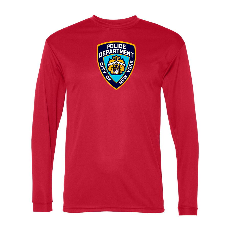 Men's NYPD Polyester Long Sleeve T-Shirt