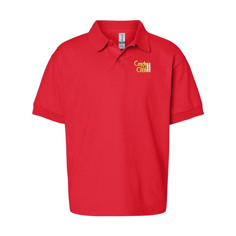 Youth's Candy Crush Gildan Dry Blend Jersey Polo