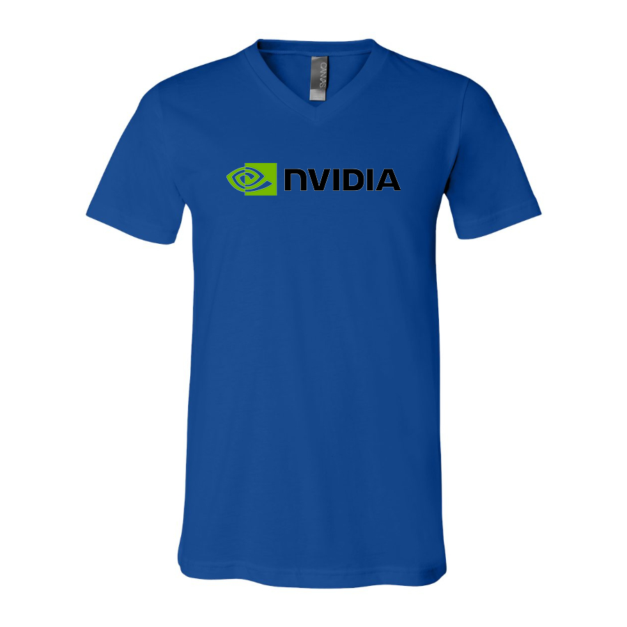 Men's NVIDIA BELLA CANVAS Jersey V-Neck Tee