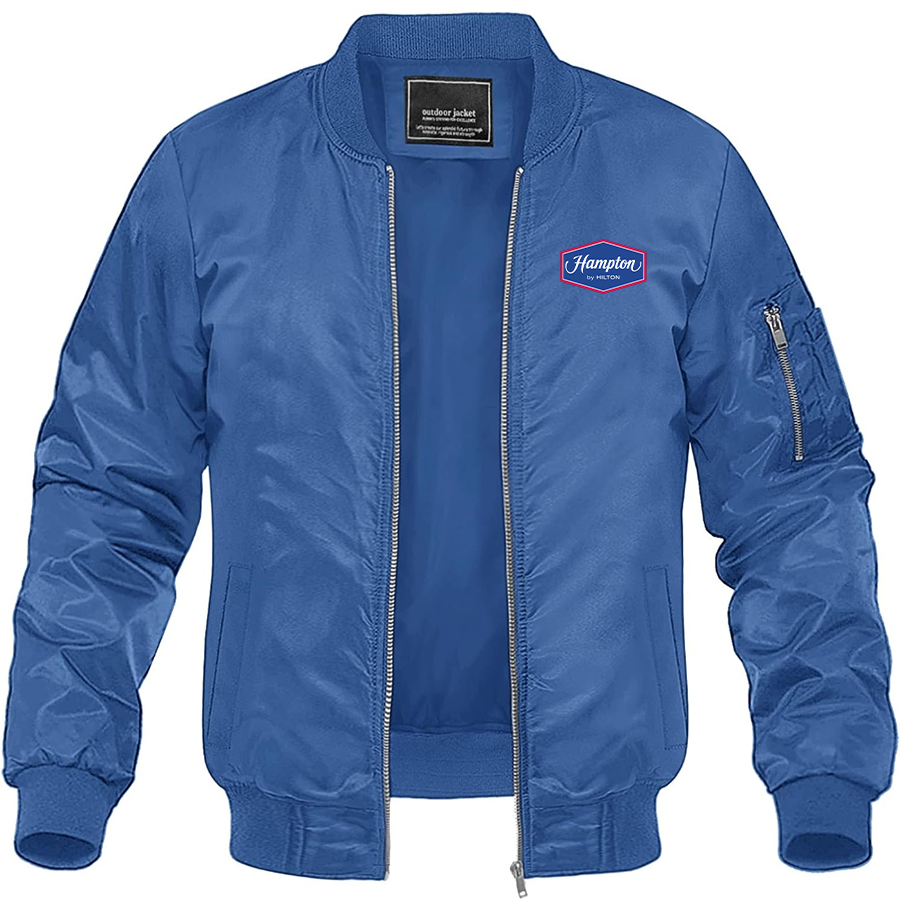 Men's Hampton Lightweight Bomber Jacket Windbreaker Casual Fall Spring Outdoor Coat