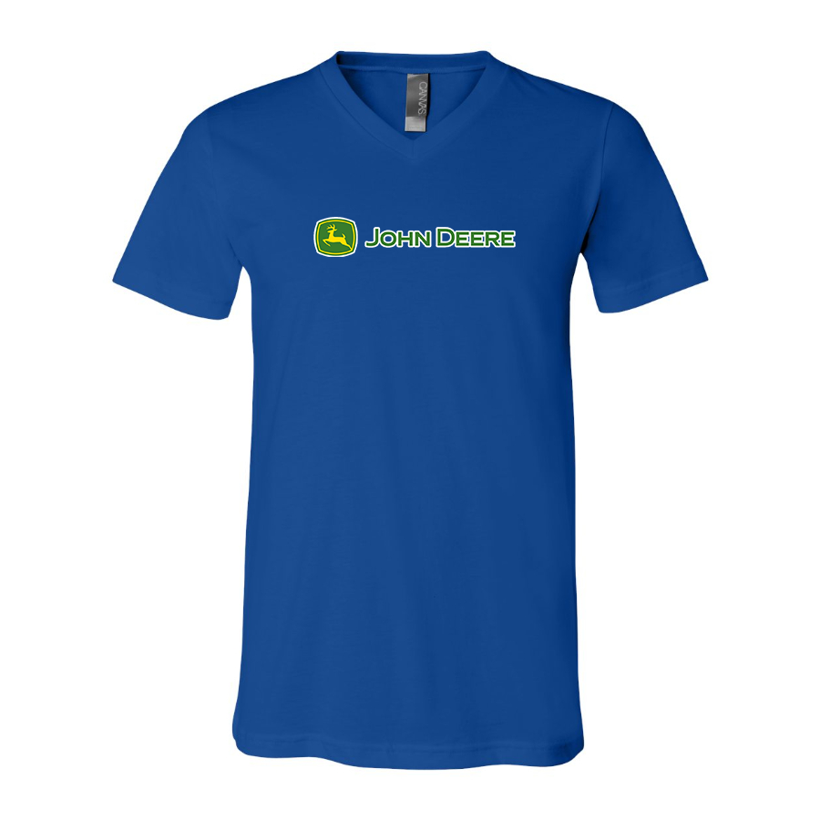 Men's John Deere BELLA CANVAS Jersey V-Neck Tee