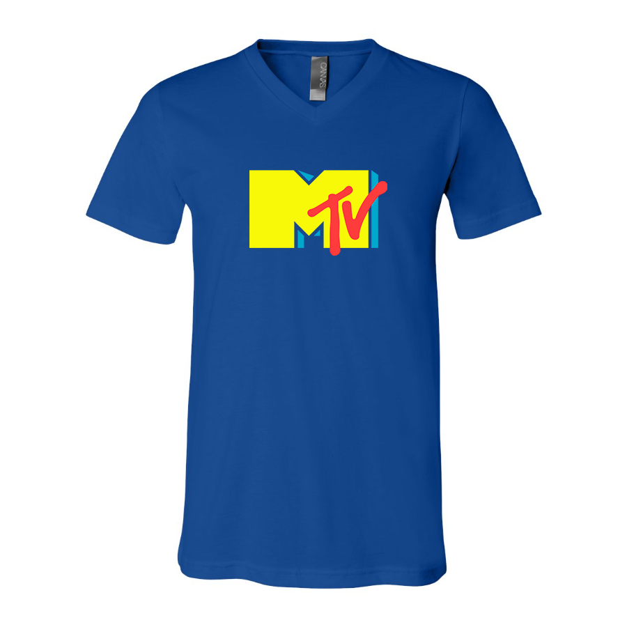Men's M.T.V BELLA CANVAS Jersey V-Neck Tee
