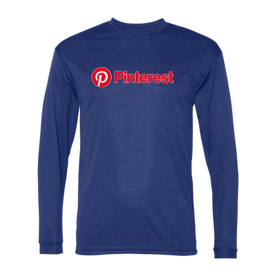 Men's Pinterest Polyester Long Sleeve T-Shirt