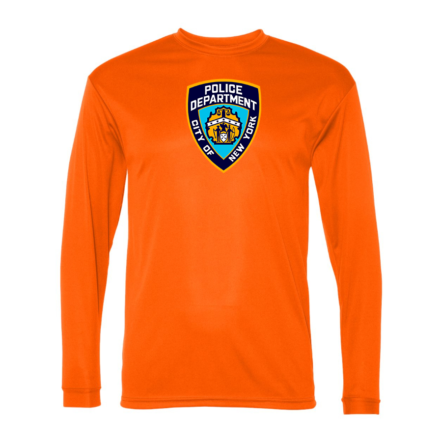 Men's NYPD Polyester Long Sleeve T-Shirt