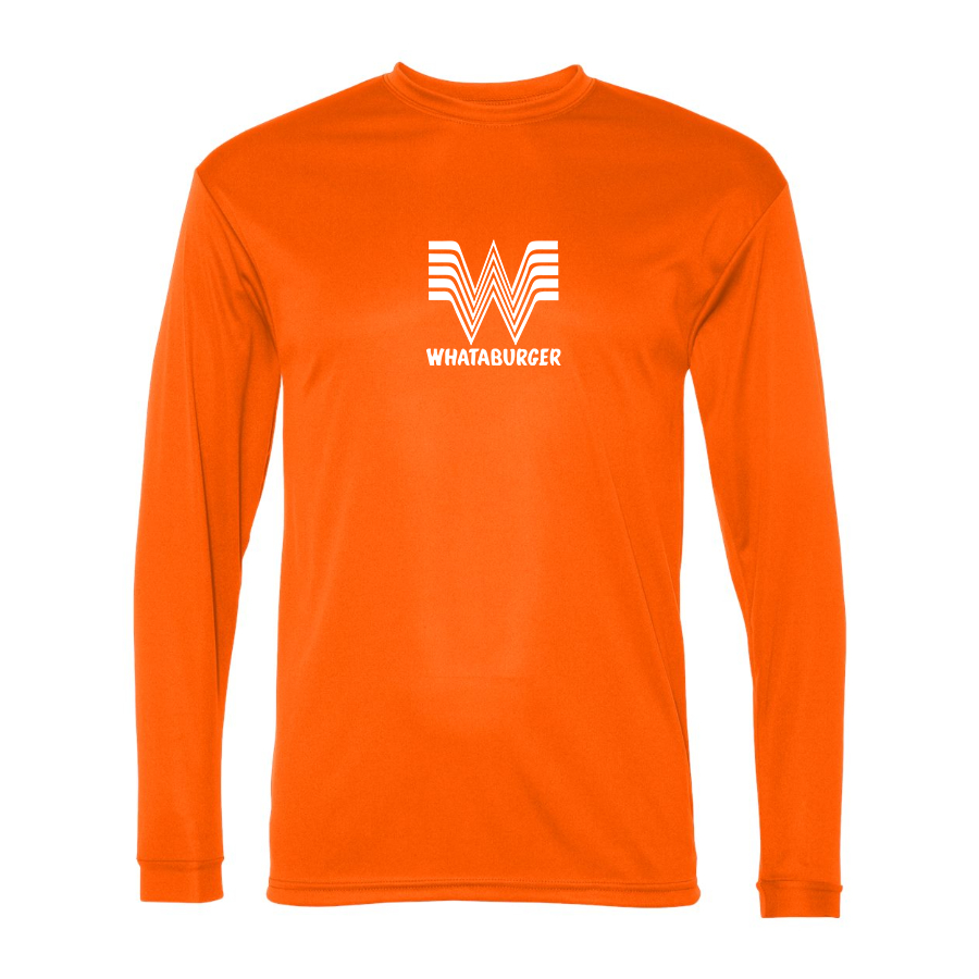 Men's What A Burger Polyester Long Sleeve T-Shirt