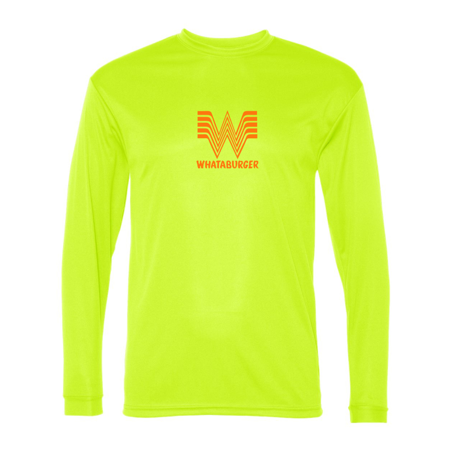 Men's What A Burger Polyester Long Sleeve T-Shirt