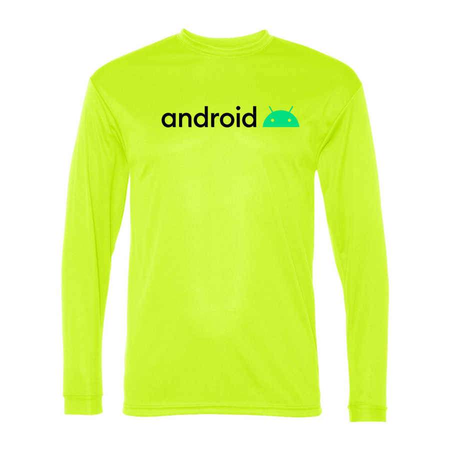Men's Android Polyester Long Sleeve T-Shirt