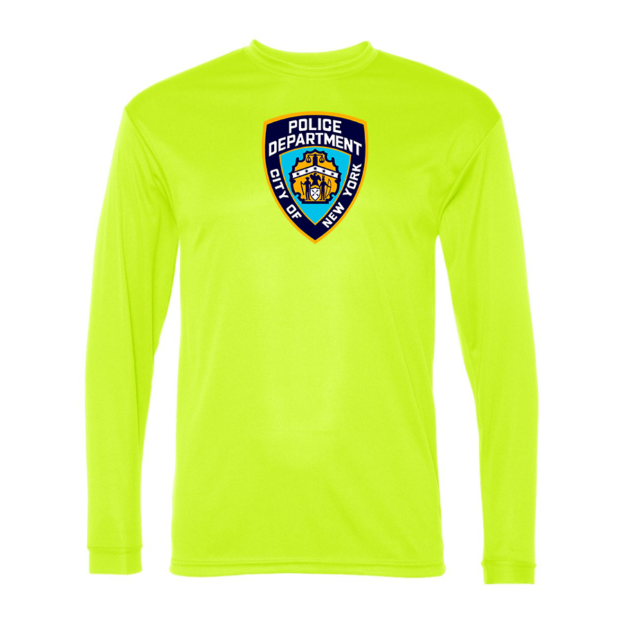 Men's NYPD Polyester Long Sleeve T-Shirt