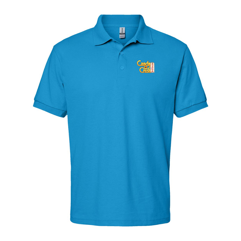Men's Candy Crush Gildan Dry Blend Jersey Polo