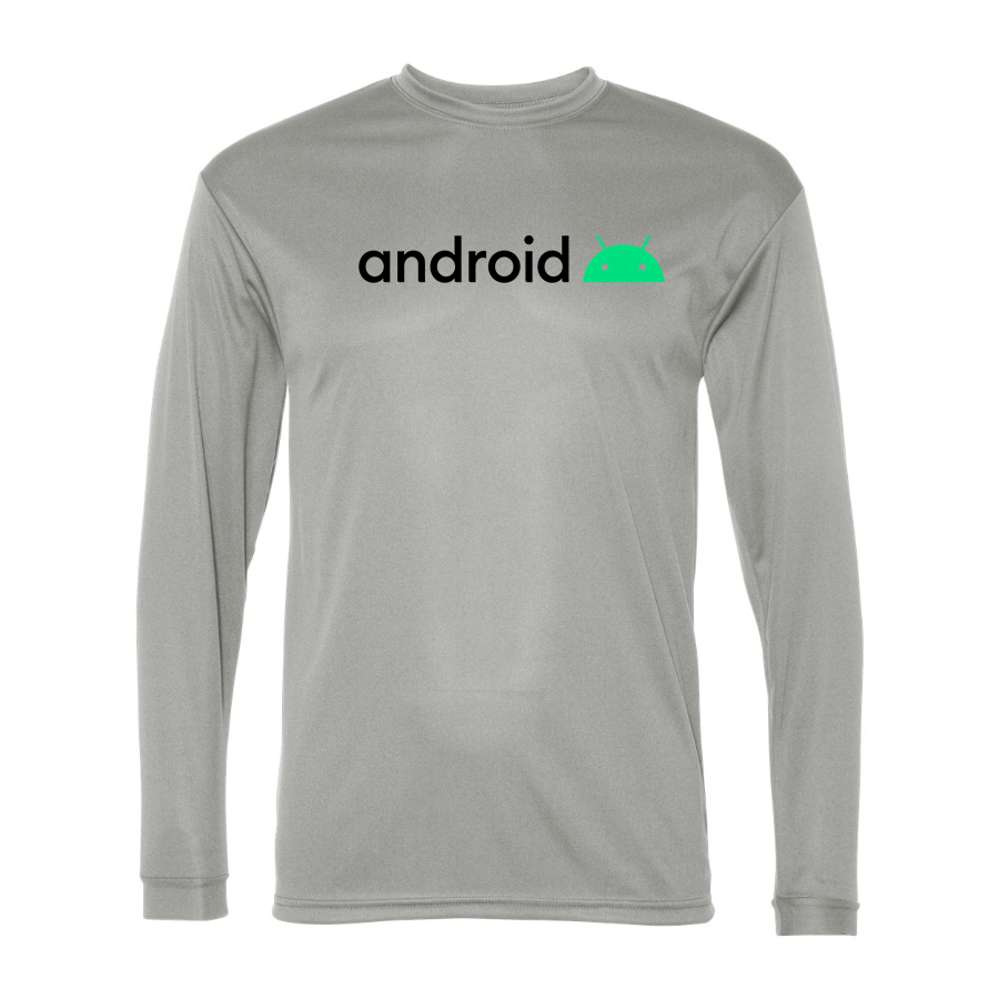 Men's Android Polyester Long Sleeve T-Shirt