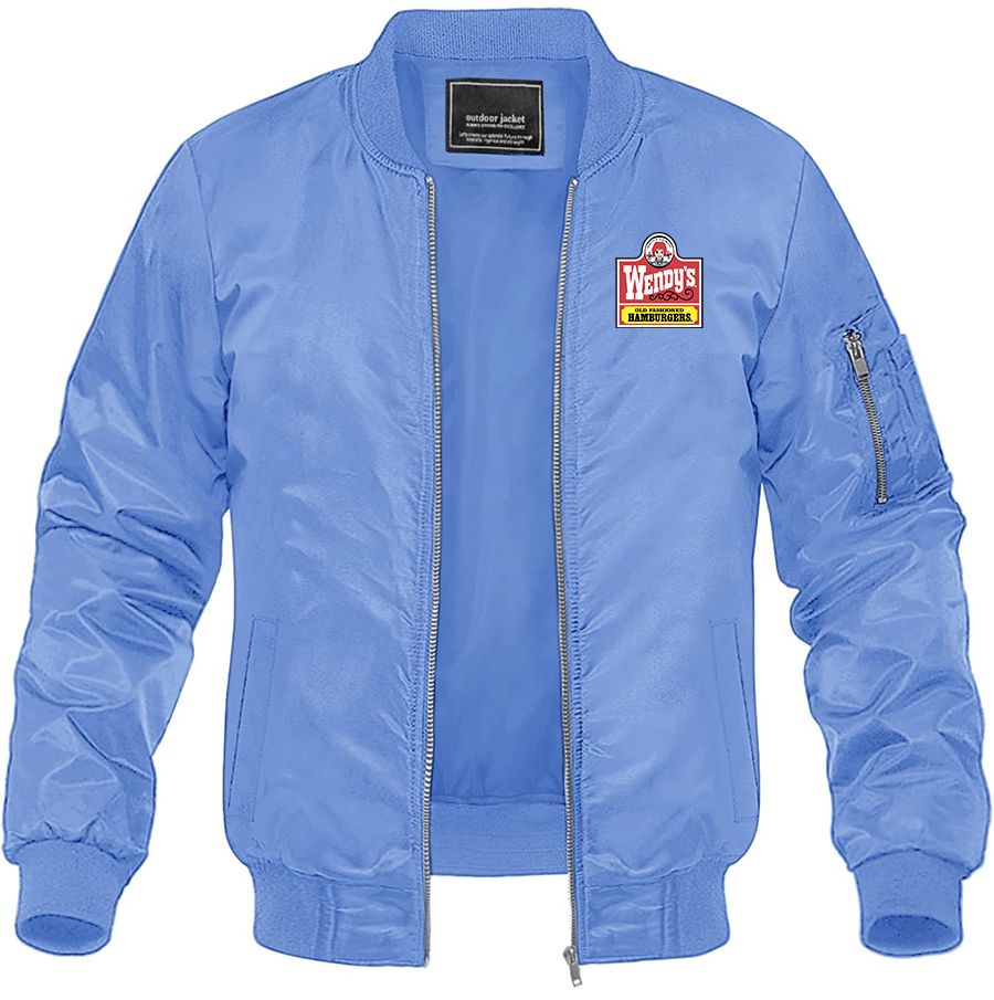 Men's Wendy's Lightweight Bomber Jacket Windbreaker Casual Fall Spring Outdoor Coat