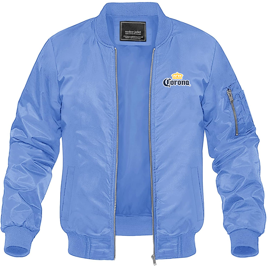 Men's Corona Lightweight Bomber Jacket Windbreaker Casual Fall Spring Outdoor Coat