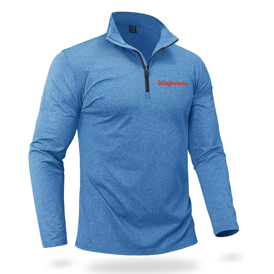 Men's Walgreens Quarter Zip Pullover Premium Fleece Lined Heather Long Sleeve Golf Shirts Midweight 1/4 Half Zip Sweatshirts