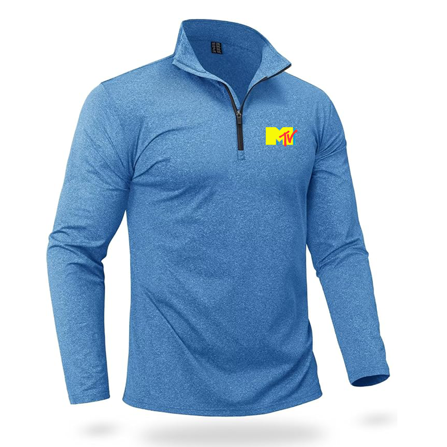 Men's M.T.V Quarter Zip Pullover Premium Fleece Lined Heather Long Sleeve Golf Shirts Midweight 1/4 Half Zip Sweatshirts
