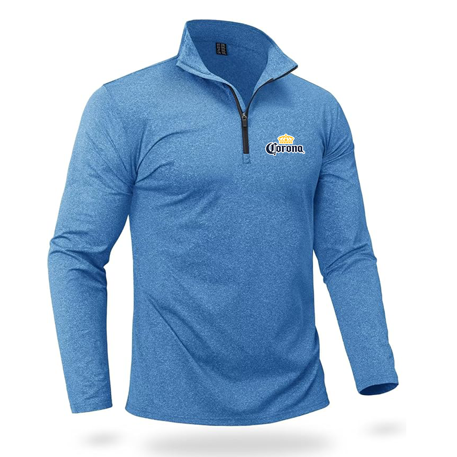 Men's Corona Quarter Zip Pullover Premium Fleece Lined Heather Long Sleeve Golf Shirts Midweight 1/4 Half Zip Sweatshirts