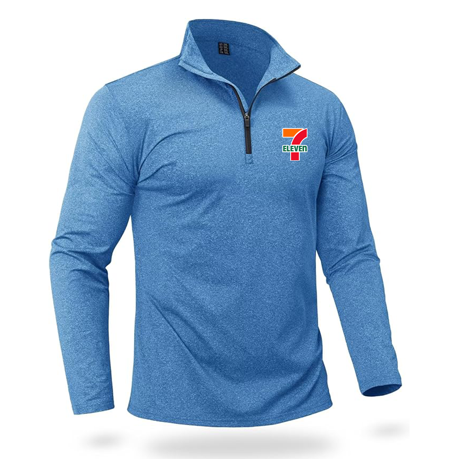 Men's 7-Eleven Quarter Zip Pullover Premium Fleece Lined Heather Long Sleeve Golf Shirts Midweight 1/4 Half Zip Sweatshirts