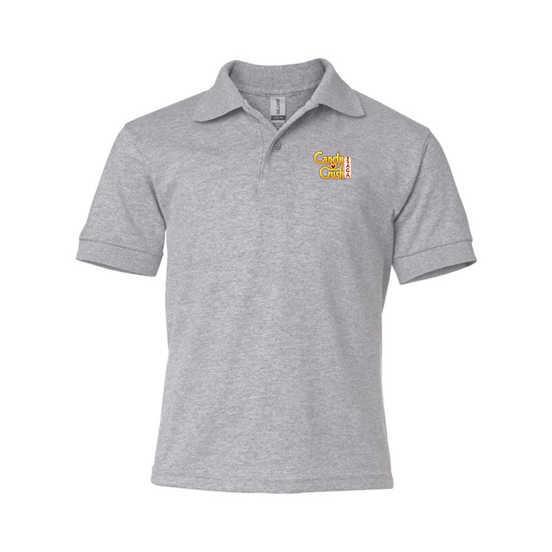 Youth's Candy Crush Gildan Dry Blend Jersey Polo