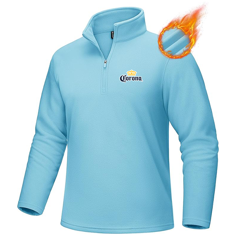 Men's Corona MAGCOMSEN Quarter-Zip Pullover Polar Fleece Sweatshirt Stand Collar Long Sleeve Shirt for Men Thermal Winter Fall