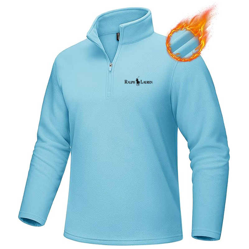 Men's Polo Ralph Lauren MAGCOMSEN Quarter-Zip Pullover Polar Fleece Sweatshirt Stand Collar Long Sleeve Shirt for Men Thermal Winter Fall