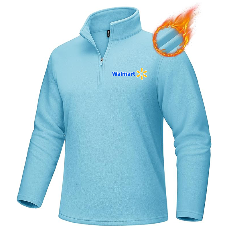 Men's Walmart MAGCOMSEN Quarter-Zip Pullover Polar Fleece Sweatshirt Stand Collar Long Sleeve Shirt for Men Thermal Winter Fall