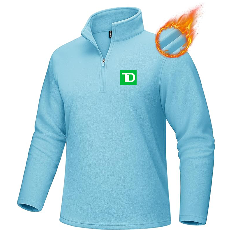 Men's TD Bank MAGCOMSEN Quarter-Zip Pullover Polar Fleece Sweatshirt Stand Collar Long Sleeve Shirt for Men Thermal Winter Fall