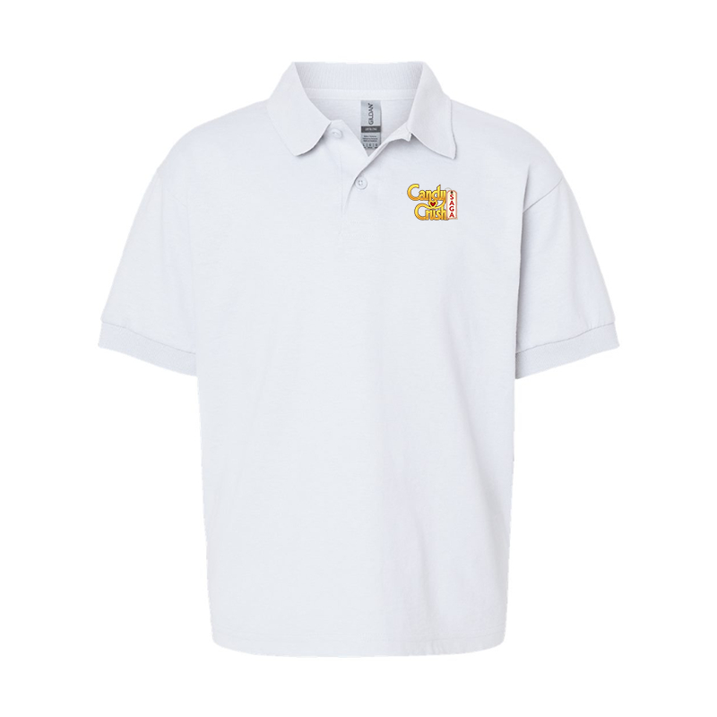 Youth's Candy Crush Gildan Dry Blend Jersey Polo