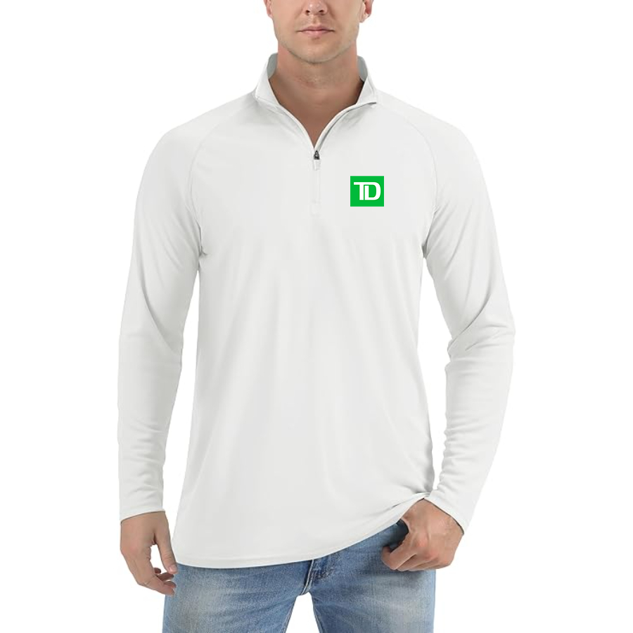 Men's TD Bank Lightweight Quarter-Zip Athletic Shirt Long Sleeve Performance Wear