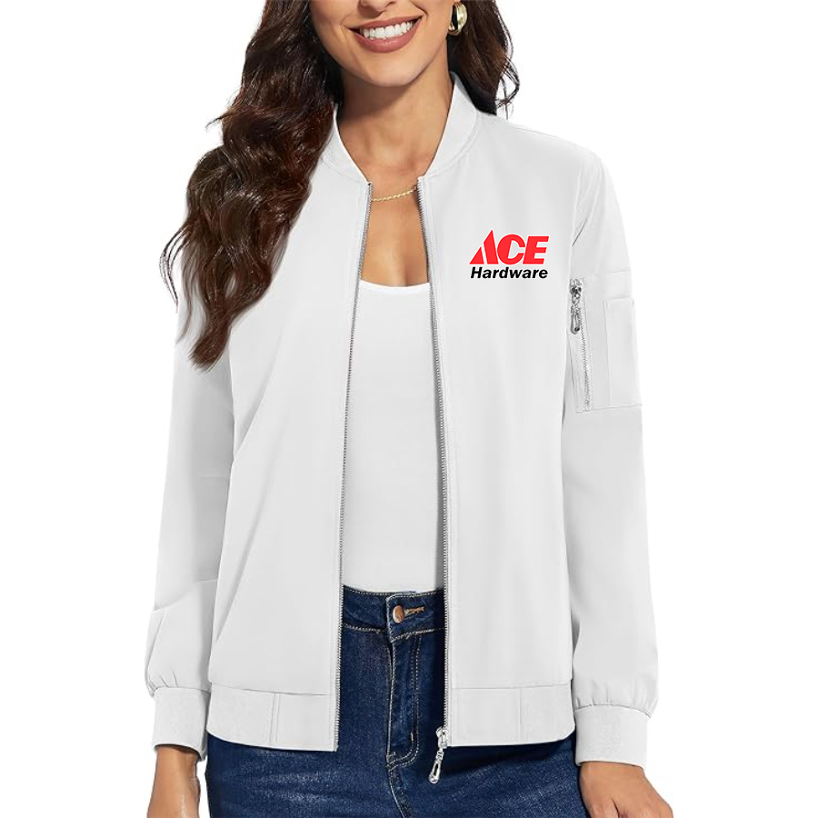 Women's Ace Premium Bomber Jacket with Polished Detailing and Functional Sleeve Pocket Modern Luxury Outerwear