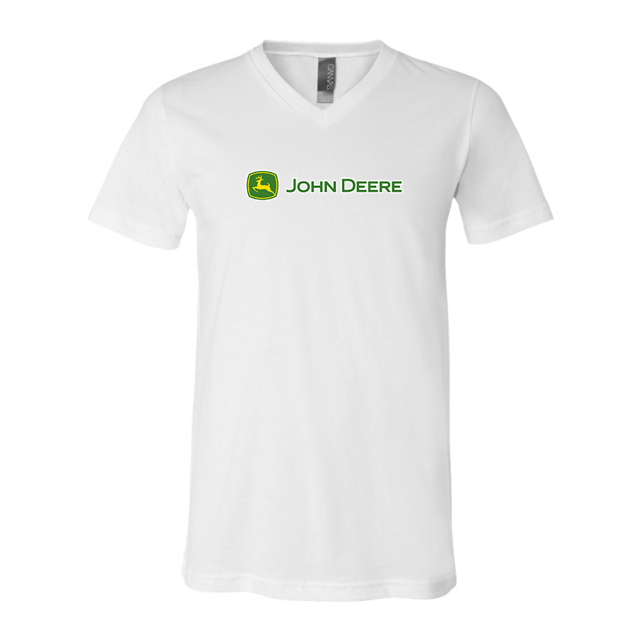 Men's John Deere BELLA CANVAS Jersey V-Neck Tee