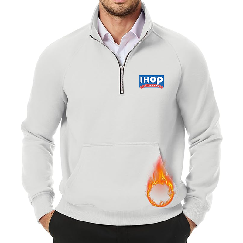 Men's ihop JMIERR Quarter Zip Pullover Heavy Sweatshirts Warm Fleece Sweatshirt Polo