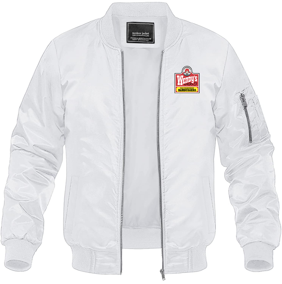 Men's Wendy's Lightweight Bomber Jacket Windbreaker Casual Fall Spring Outdoor Coat