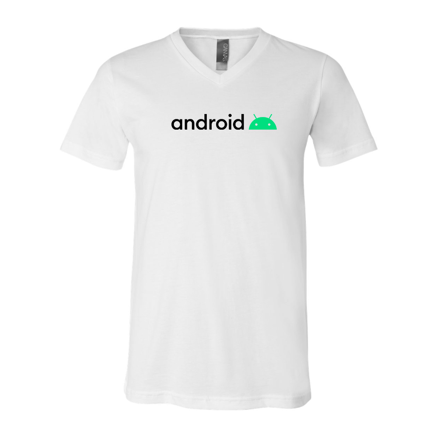 Men's Android BELLA CANVAS Jersey V-Neck Tee