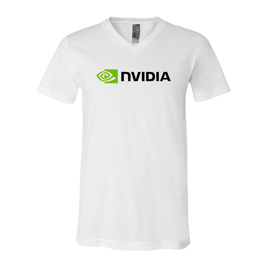Men's NVIDIA BELLA CANVAS Jersey V-Neck Tee