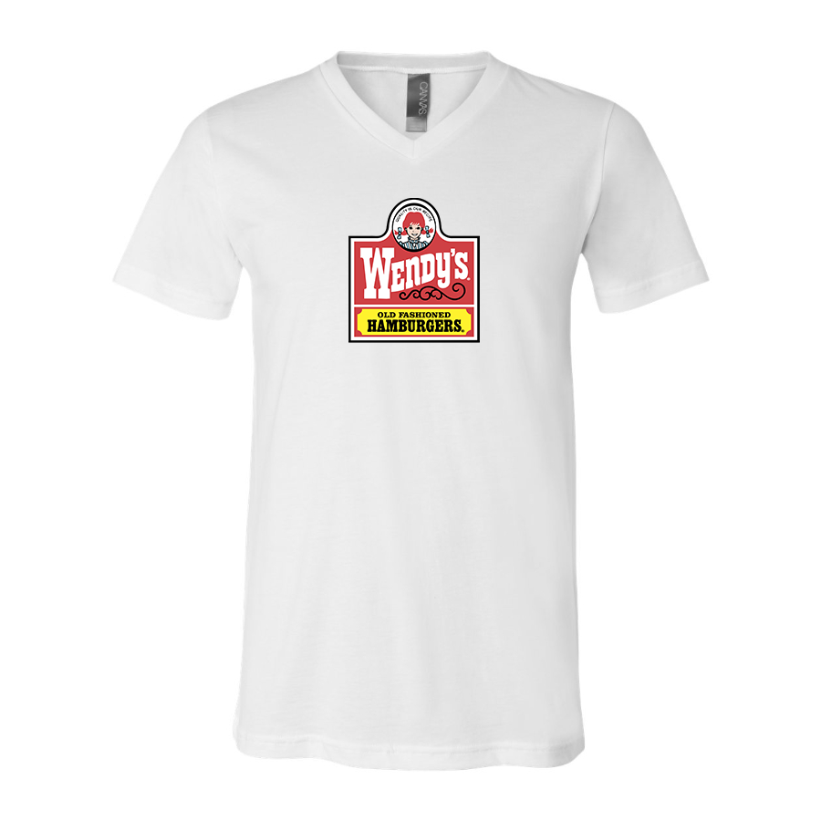 Men's Wendy's BELLA CANVAS Jersey V-Neck Tee