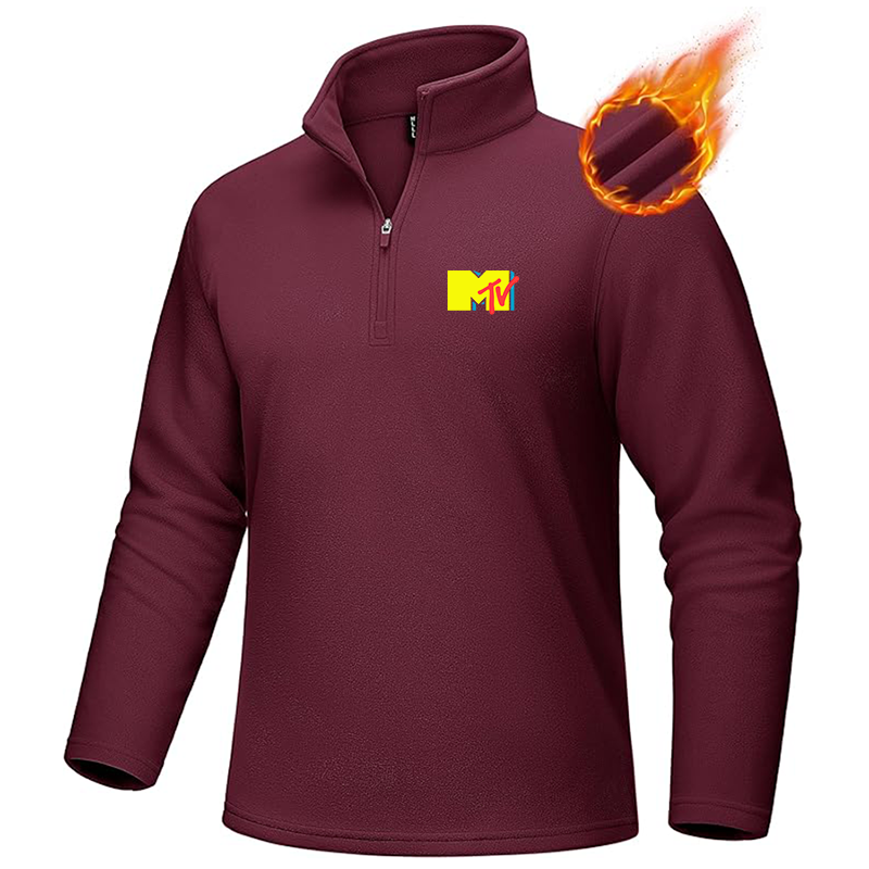 Men's M.T.V MAGCOMSEN Quarter-Zip Pullover Polar Fleece Sweatshirt Stand Collar Long Sleeve Shirt for Men Thermal Winter Fall