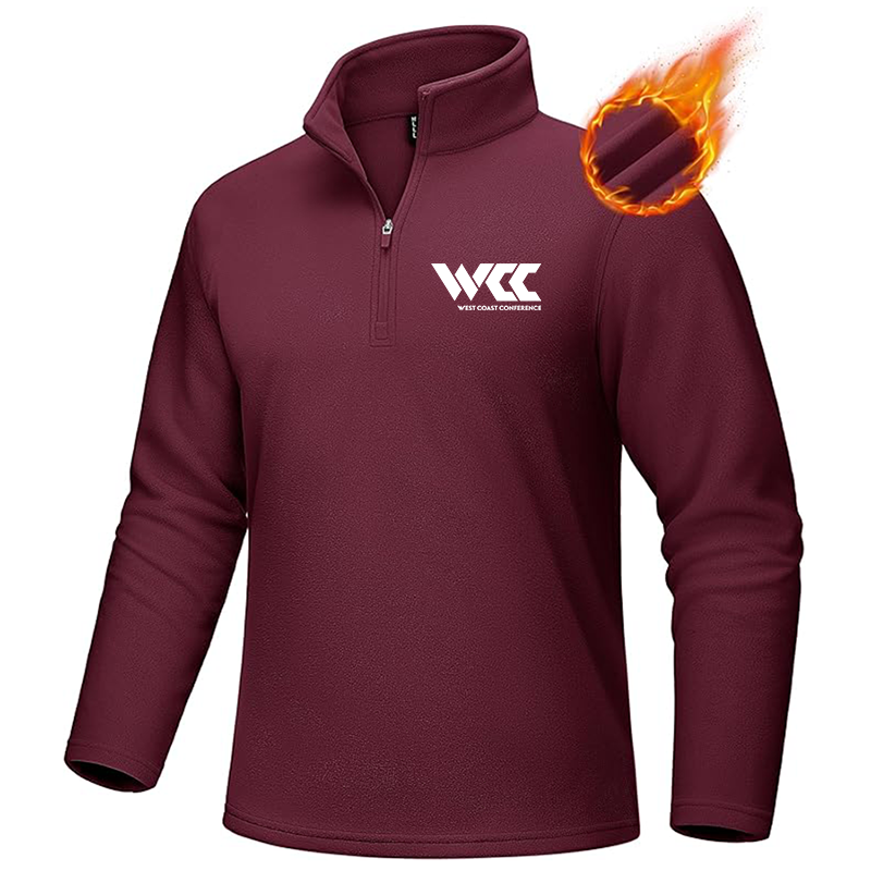 Men's West Coast Conference MAGCOMSEN Quarter-Zip Pullover Polar Fleece Sweatshirt Stand Collar Long Sleeve Shirt for Men Thermal Winter Fall