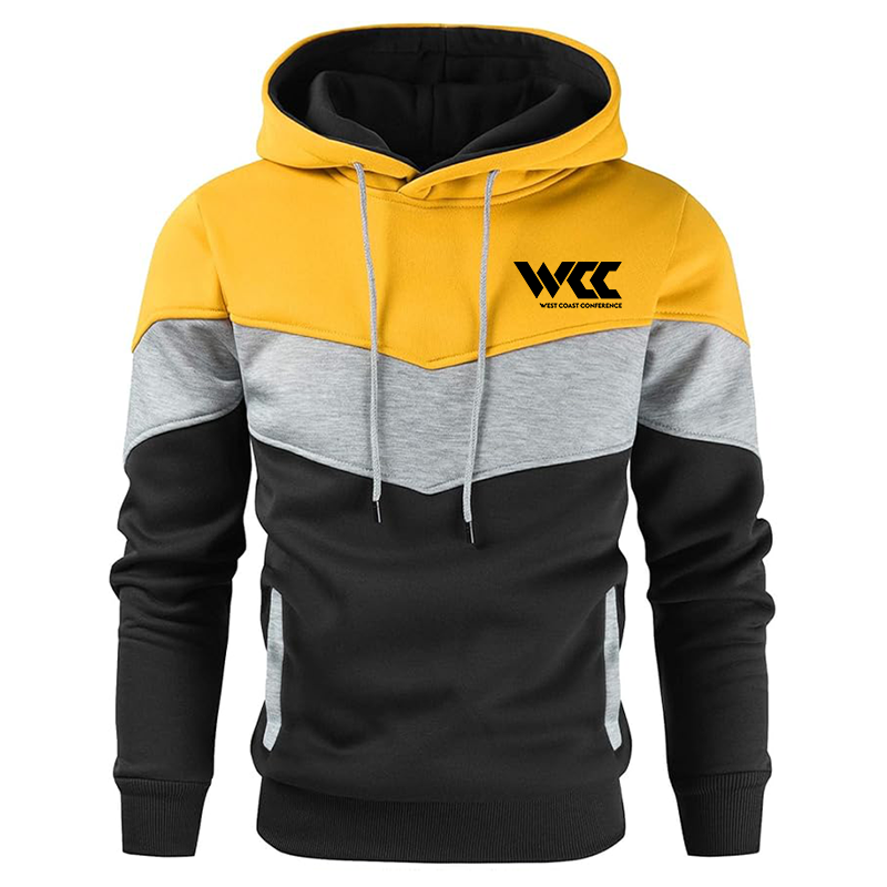Men's West Coast Conference Gesean Novelty Color Block Pullover Fleece Hoodie Long Sleeve Casual Sweatshirt with Pocket