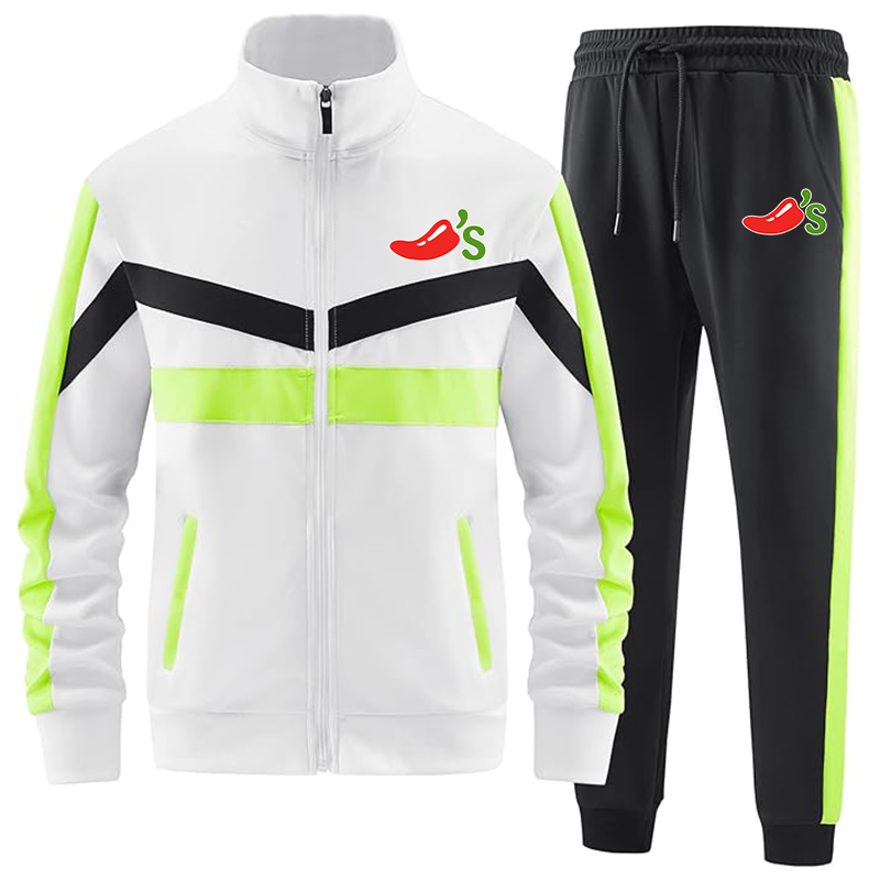 Men's Chilis ANOTWENER Casual 2 Piece Tracksuit Sets Long Sleeve Full Zip Jacket and Sweatpants Sport Outfits Sweatsuits