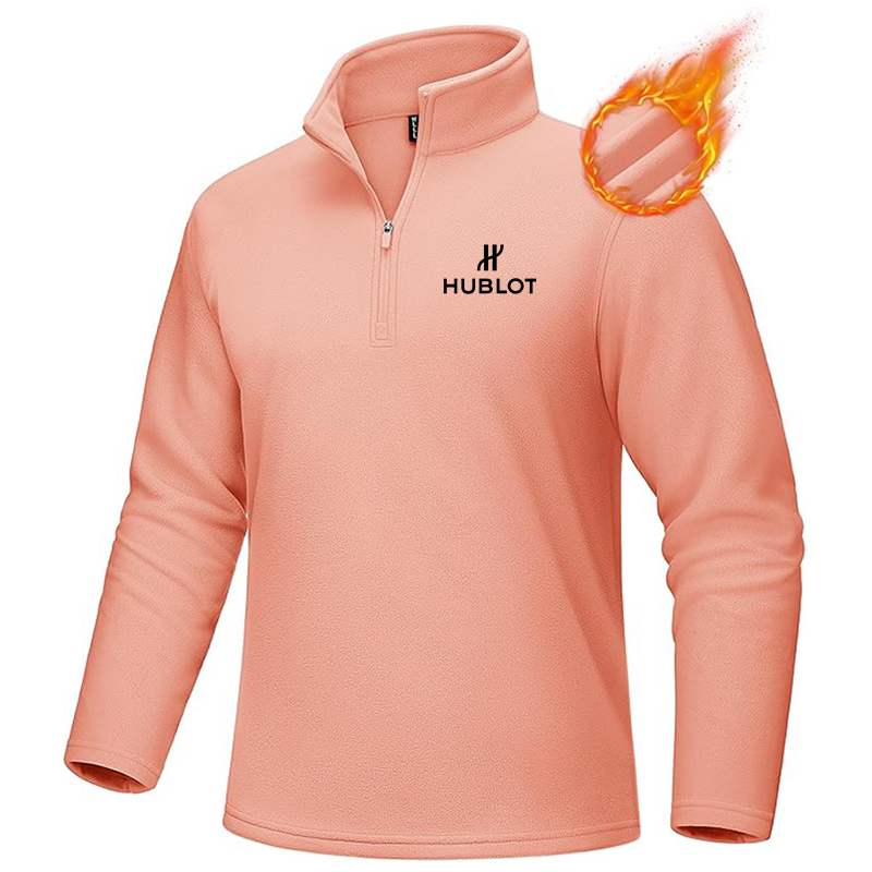 Men's Hublot MAGCOMSEN Quarter-Zip Pullover Polar Fleece Sweatshirt Stand Collar Long Sleeve Shirt for Men Thermal Winter Fall