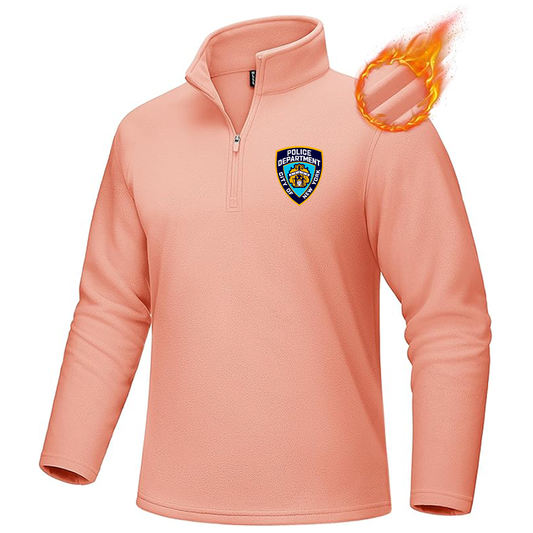 Men's NYPD MAGCOMSEN Quarter-Zip Pullover Polar Fleece Sweatshirt Stand Collar Long Sleeve Shirt for Men Thermal Winter Fall