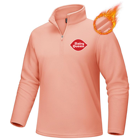 Men's Dairy Queen MAGCOMSEN Quarter-Zip Pullover Polar Fleece Sweatshirt Stand Collar Long Sleeve Shirt for Men Thermal Winter Fall